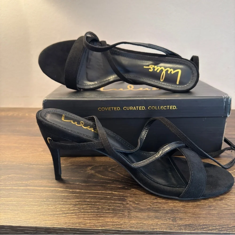 Lulus Nularo Black Suede High Heel 3.5